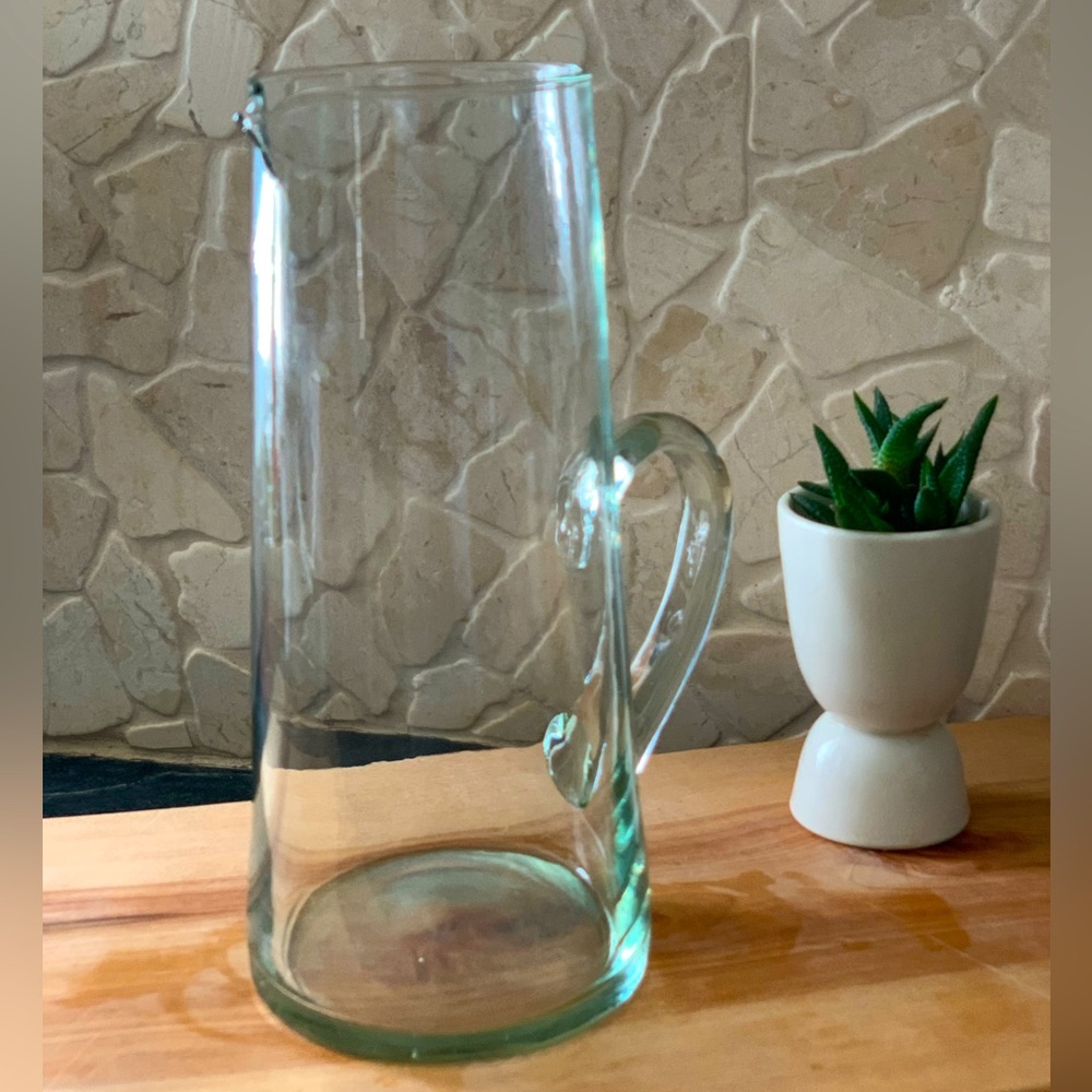 GREEN RECYCLED GLASS PITCHER | Martini Style